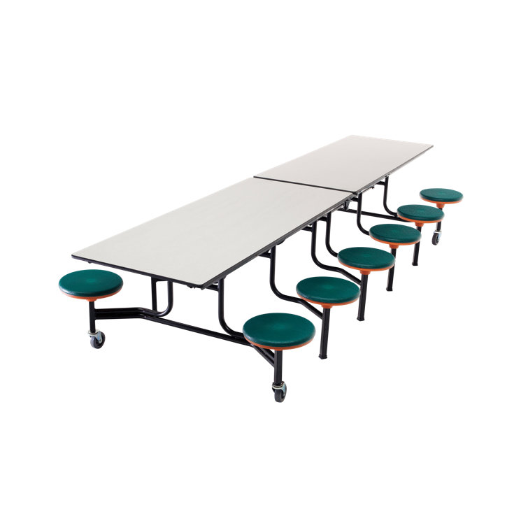 AmTab Manufacturing Corporation Mobile 145" x 30" Rectangular Stool